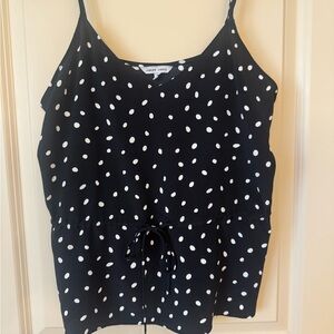Naked Zebra Black and White Polka Dot Camisole